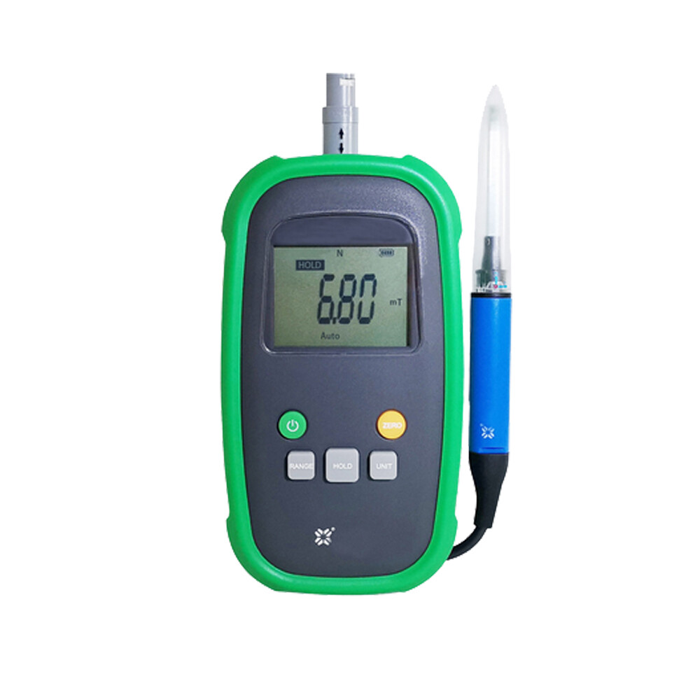 Handheld Digital Tesla Meter Magnetic Flux Density B Value Tester w/ LEMO Probe
