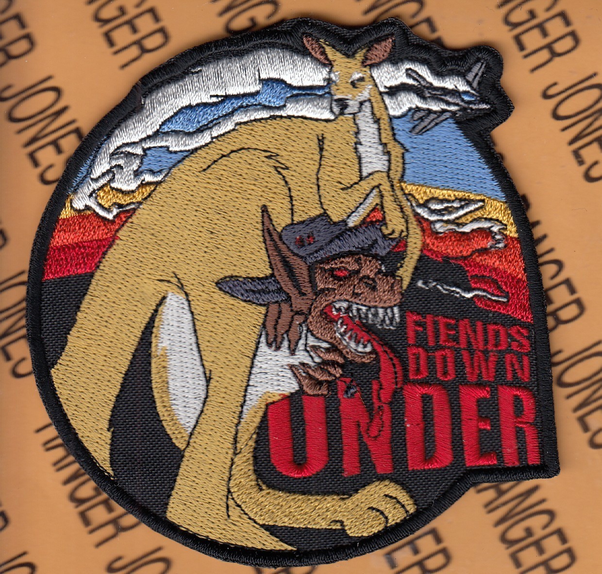 USAF Air Force 36th Fighter Sq FS FIENDS Down Under ~3.75" patch c/e
