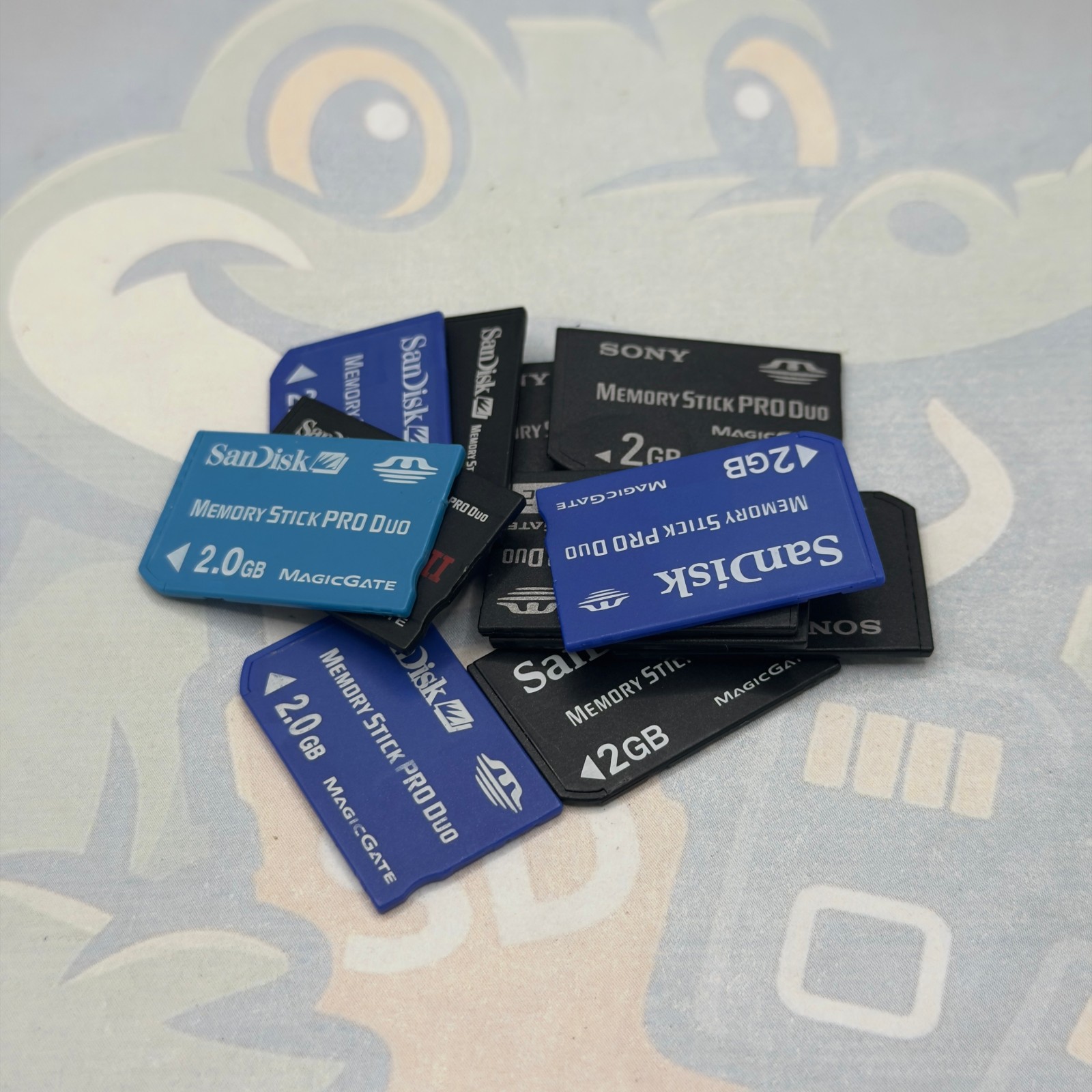 LOT of 1 MemoryStickPRODuo Card - 2GB - Untested - Various Brands