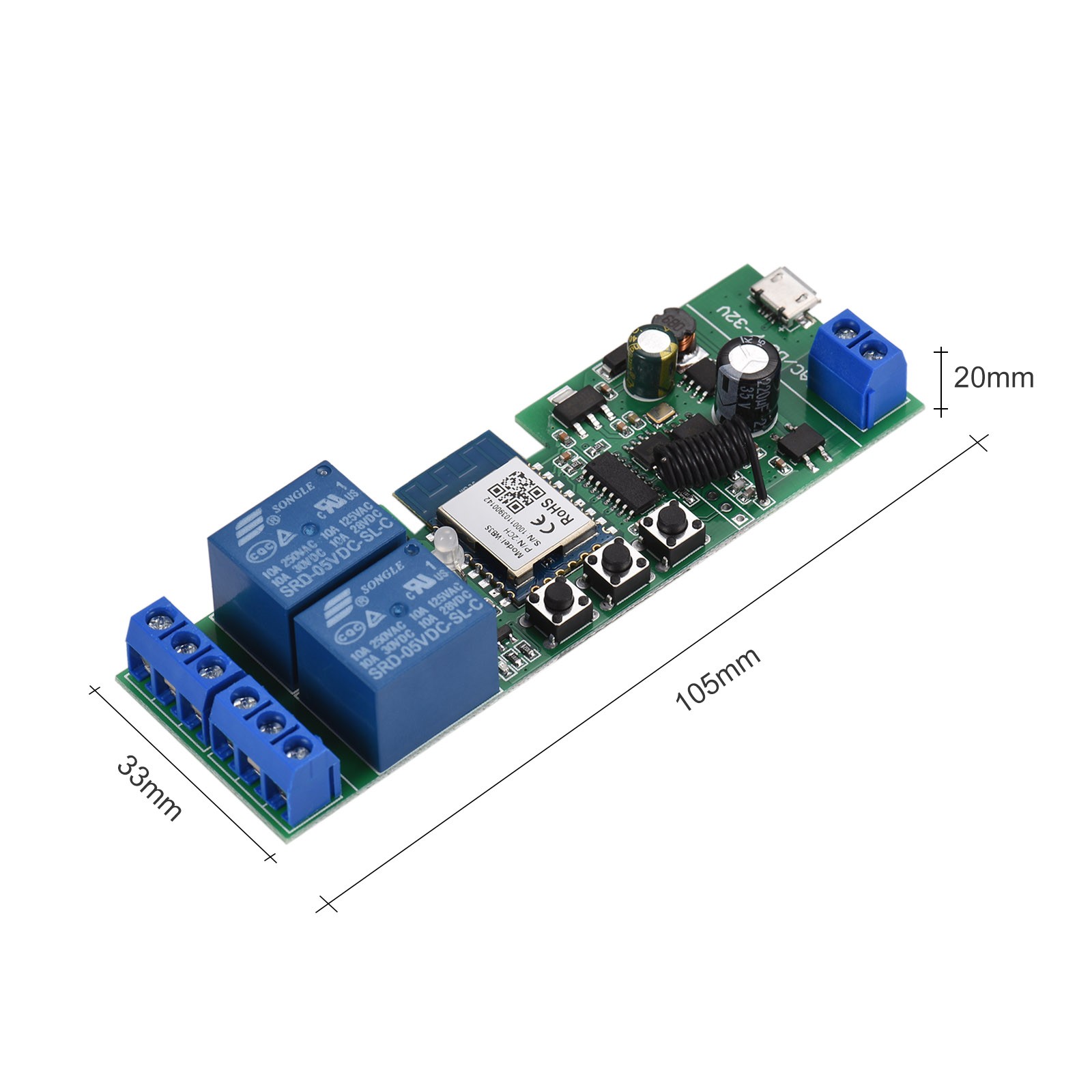 1 Pack Smart Wifi Switch Module Remote Control For Home ZTDC