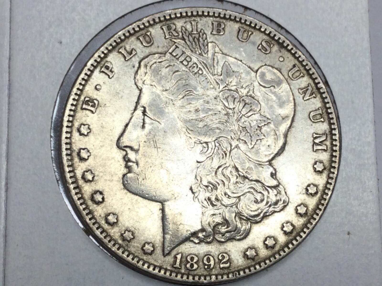 1892 Morgan Dollar in almost uncirculated
