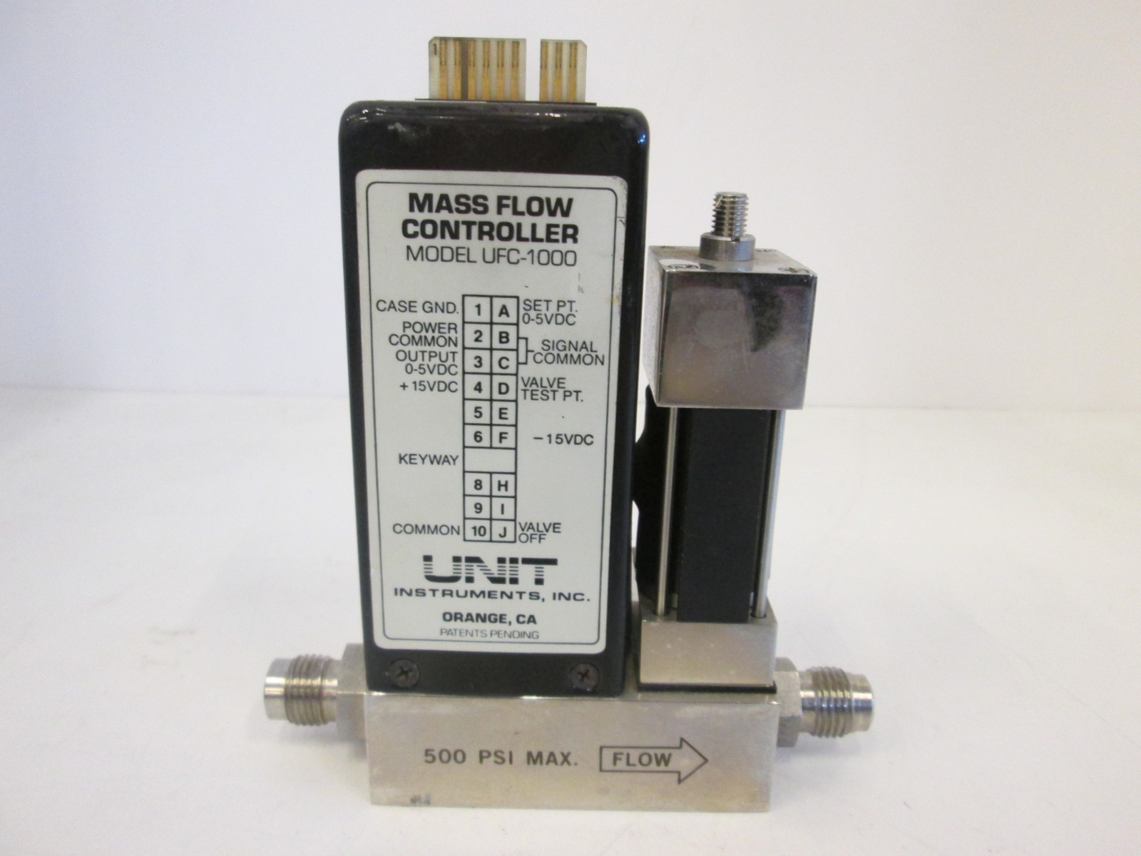 Unit Instruments, UFC-1000, Mass Flow Controller, 10 SLM, O2, Used