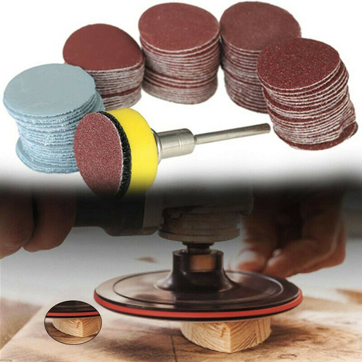 100x Sanding Discs Polishing Wheel Buffing Pad Drill Bits Power Tools For Dremel
