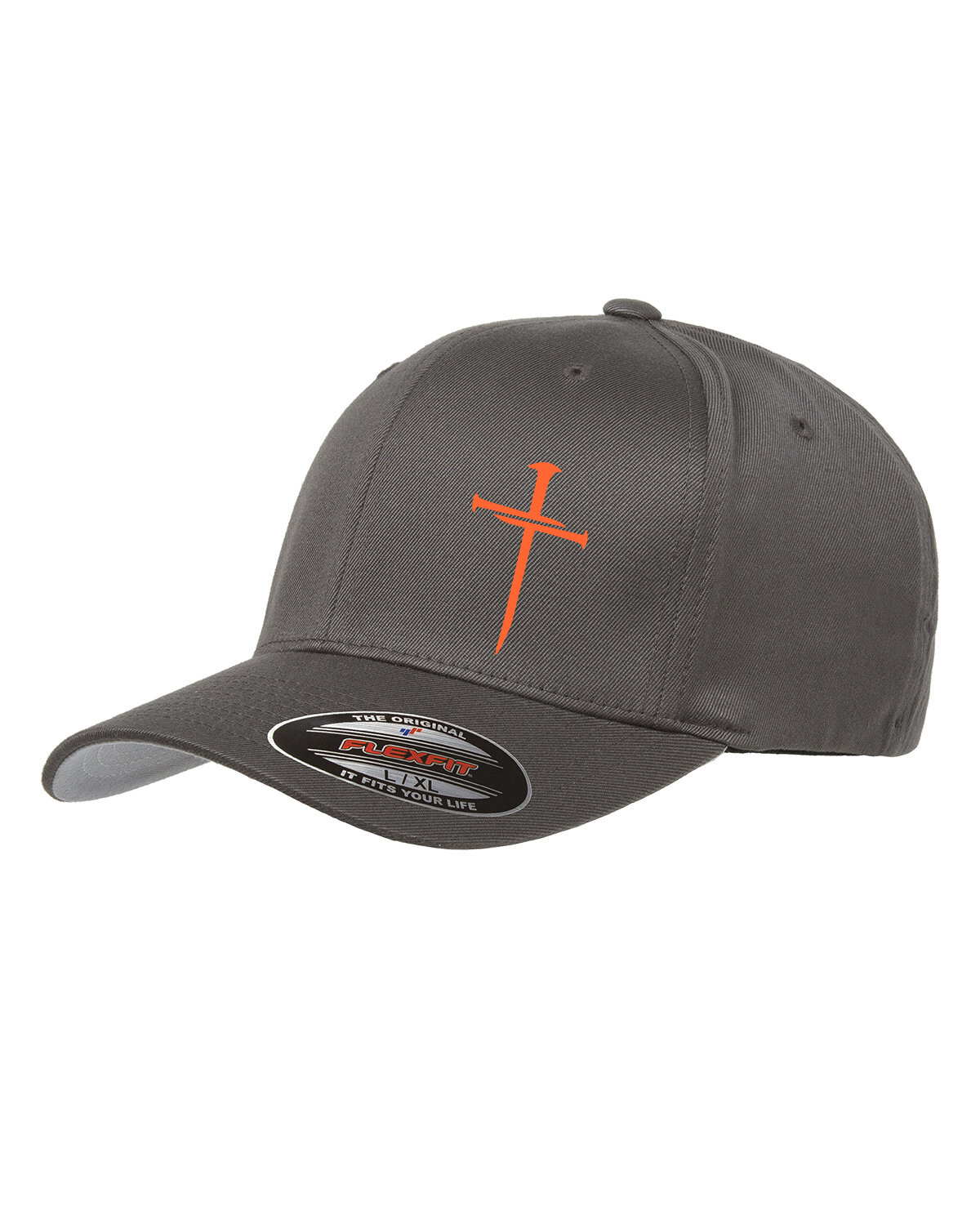 GOD THREE CRUCIFIXION NAIL CROSS RELIGION FLEXFIT HAT *FREE SHIPPING in BOX*