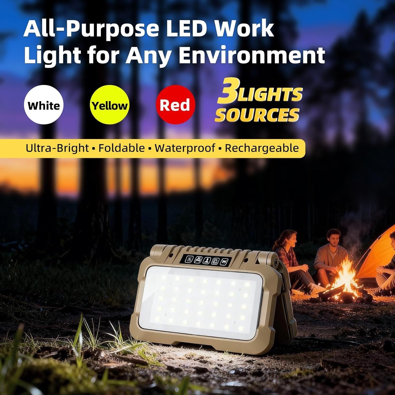 Camping Lantern Flashlight Solar USB Rechargeable LED Light Emergency Lamp