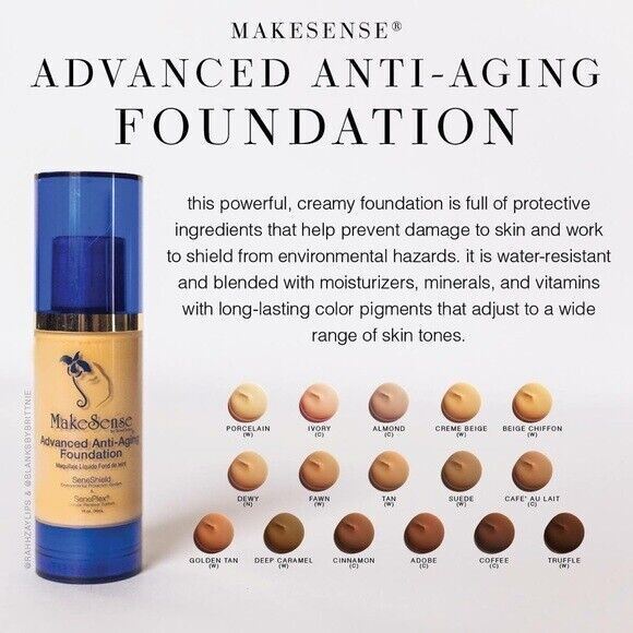💌 MAKESENSE Advanced Anti Aging Foundation SENEGENCE AAA ---BUY MORE/SAVE MORE