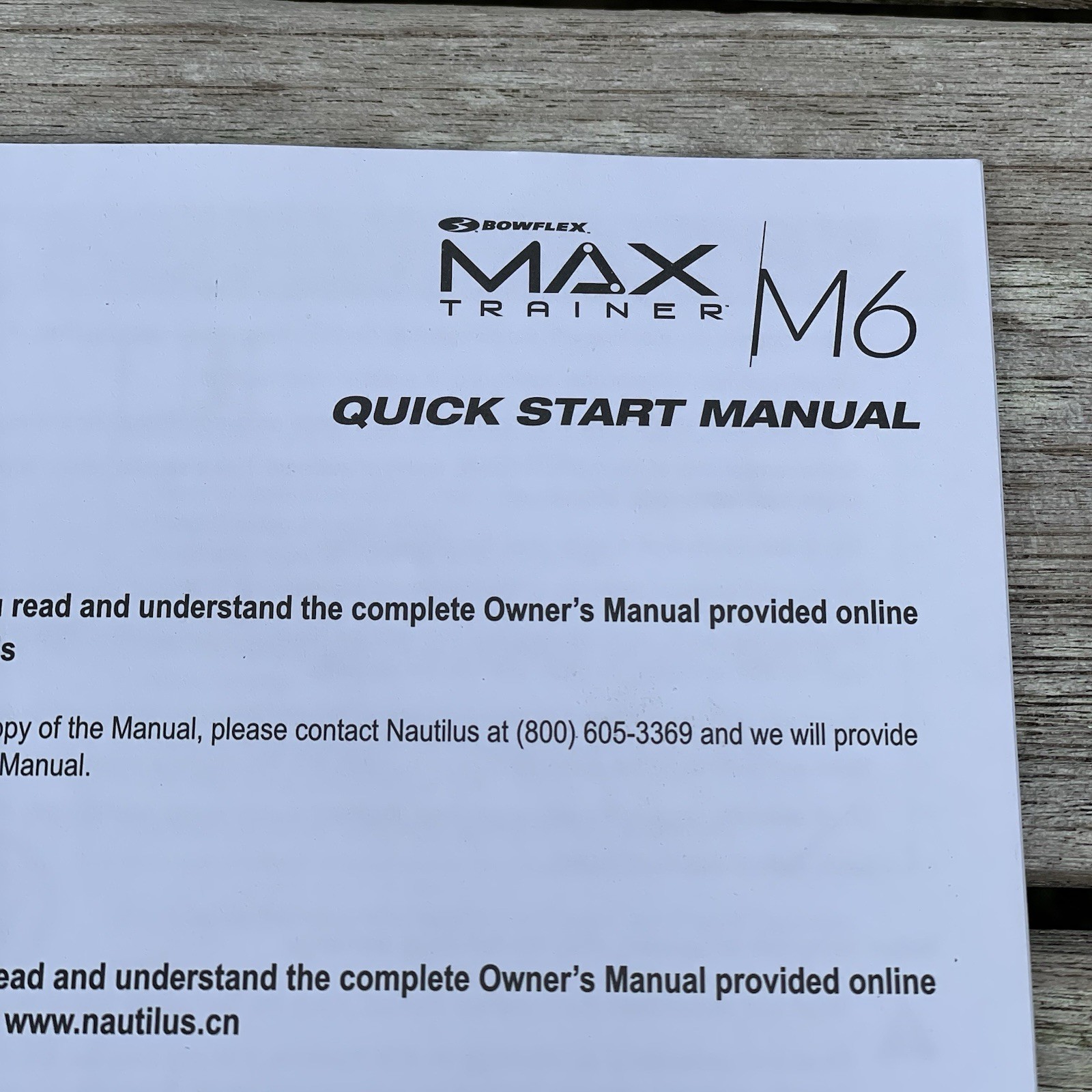 Bowflex M6 Max Trainer Media Capture Bar (6) OEM Replacement