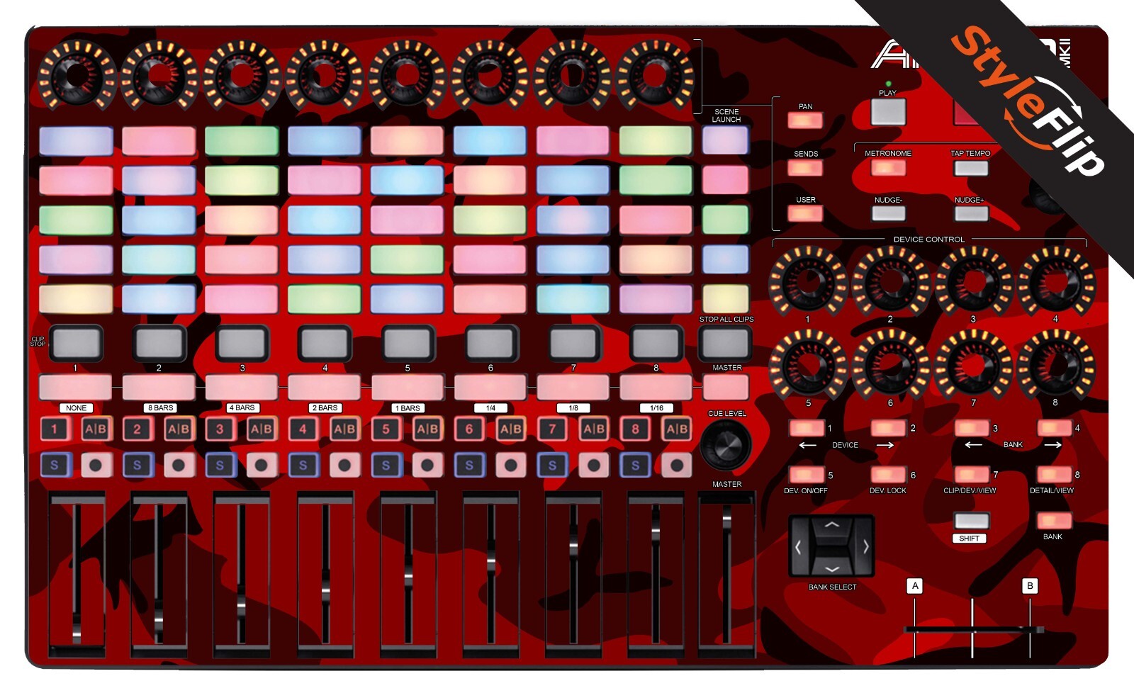 Akai APC 40 MK2 | Red Camo | Protective Decal | StyleFlip Skins