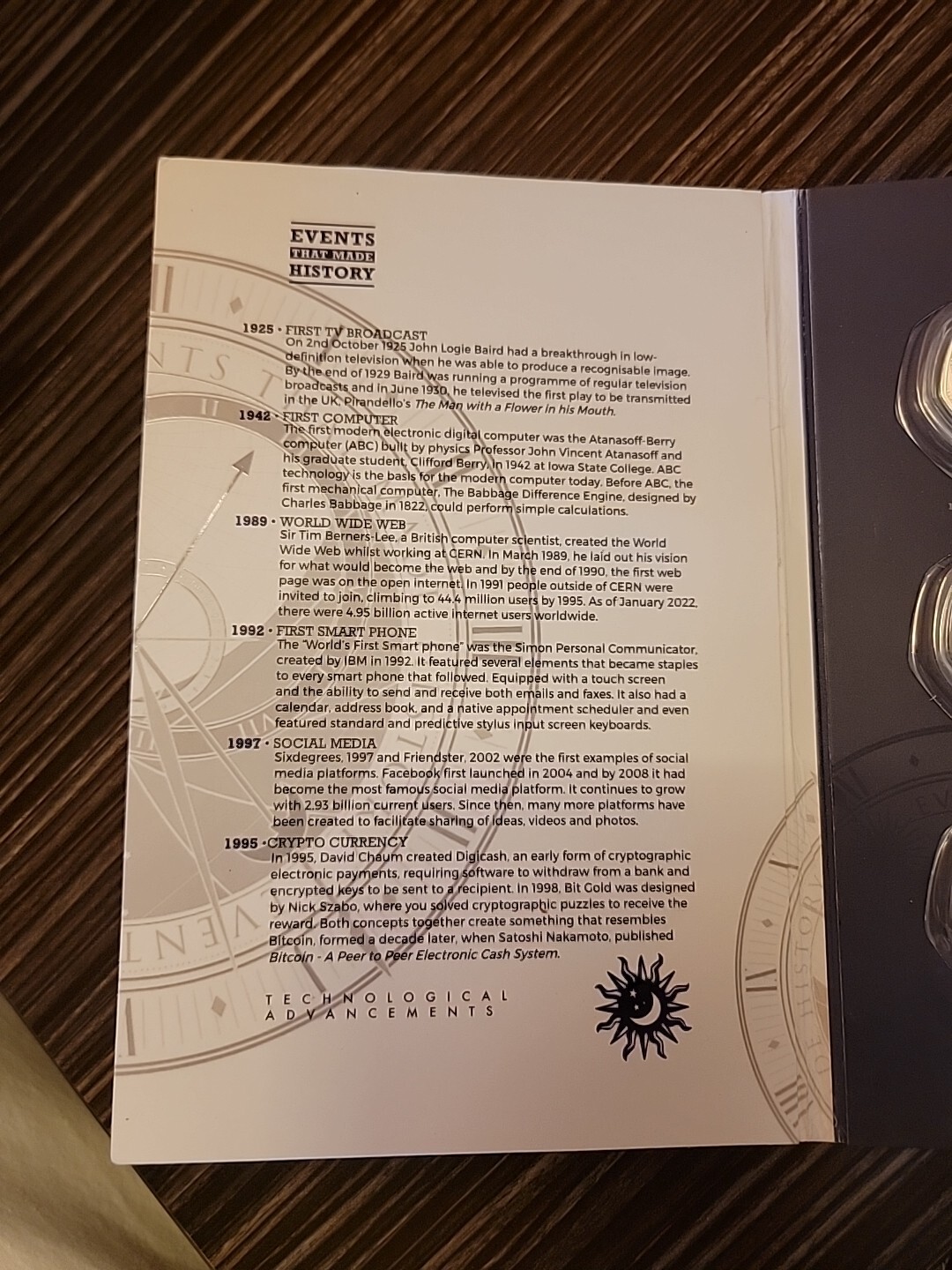 Collectable Coins Events That Made History Technology The Web Computer TV Crypto
