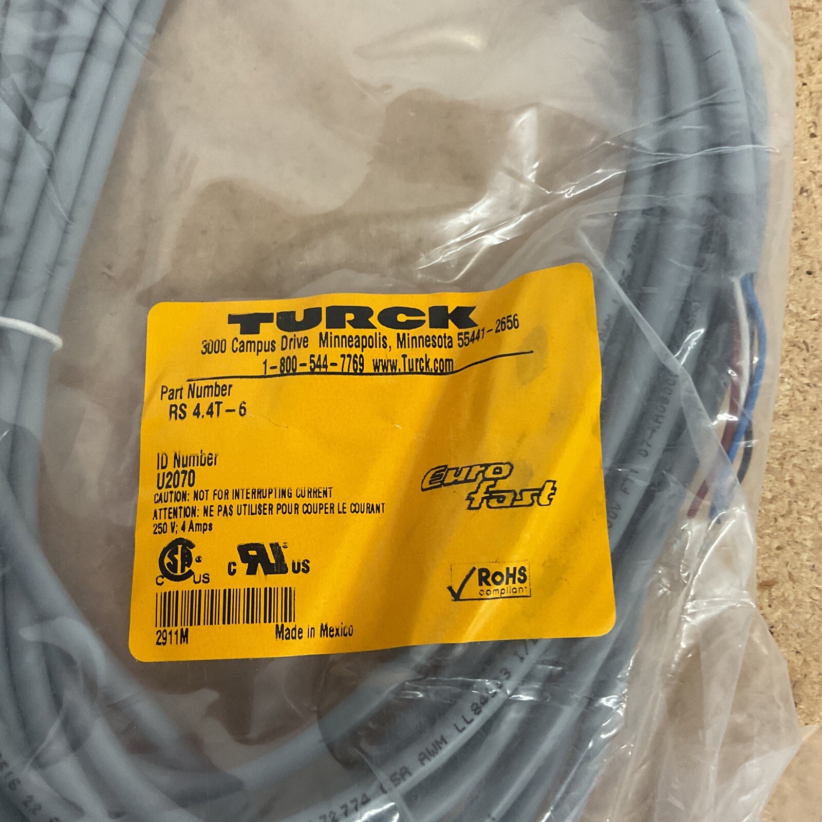 RS404T-6 / TURCK CABLE, U2070, 4409M / TURCK