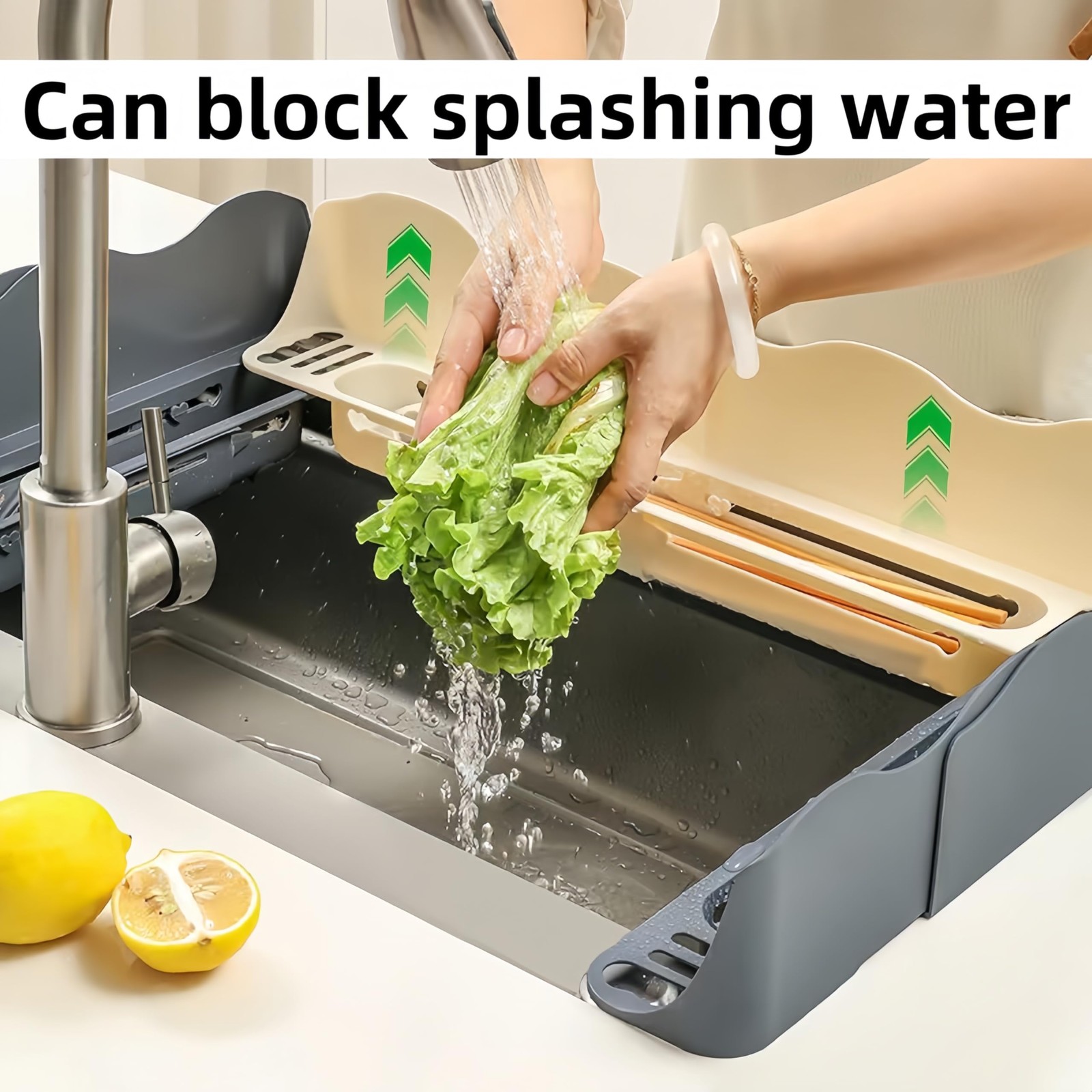 Sink Splash Guard,Adjustable Silicone Sink Protectors for Kitchen Sink. High ...