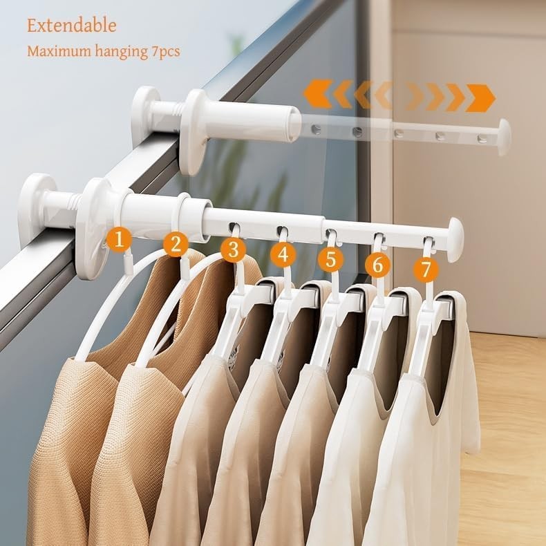 Travel Drying Rack for Clothes 2-Pack –Telescopic Rack mini Portable Collapsib