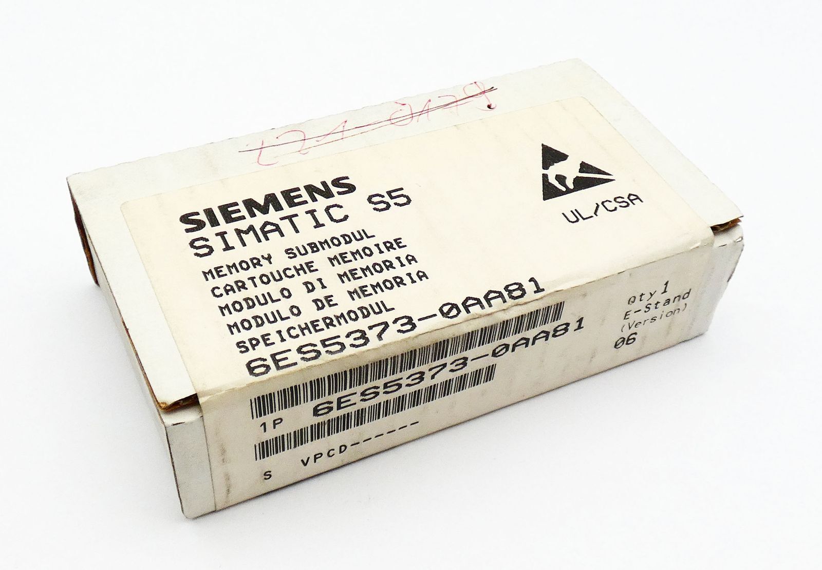 Siemens SIMATIC S5 6ES5373-0AA81 6ES5 373-0AA81 E:06 Memory Module -sealed-