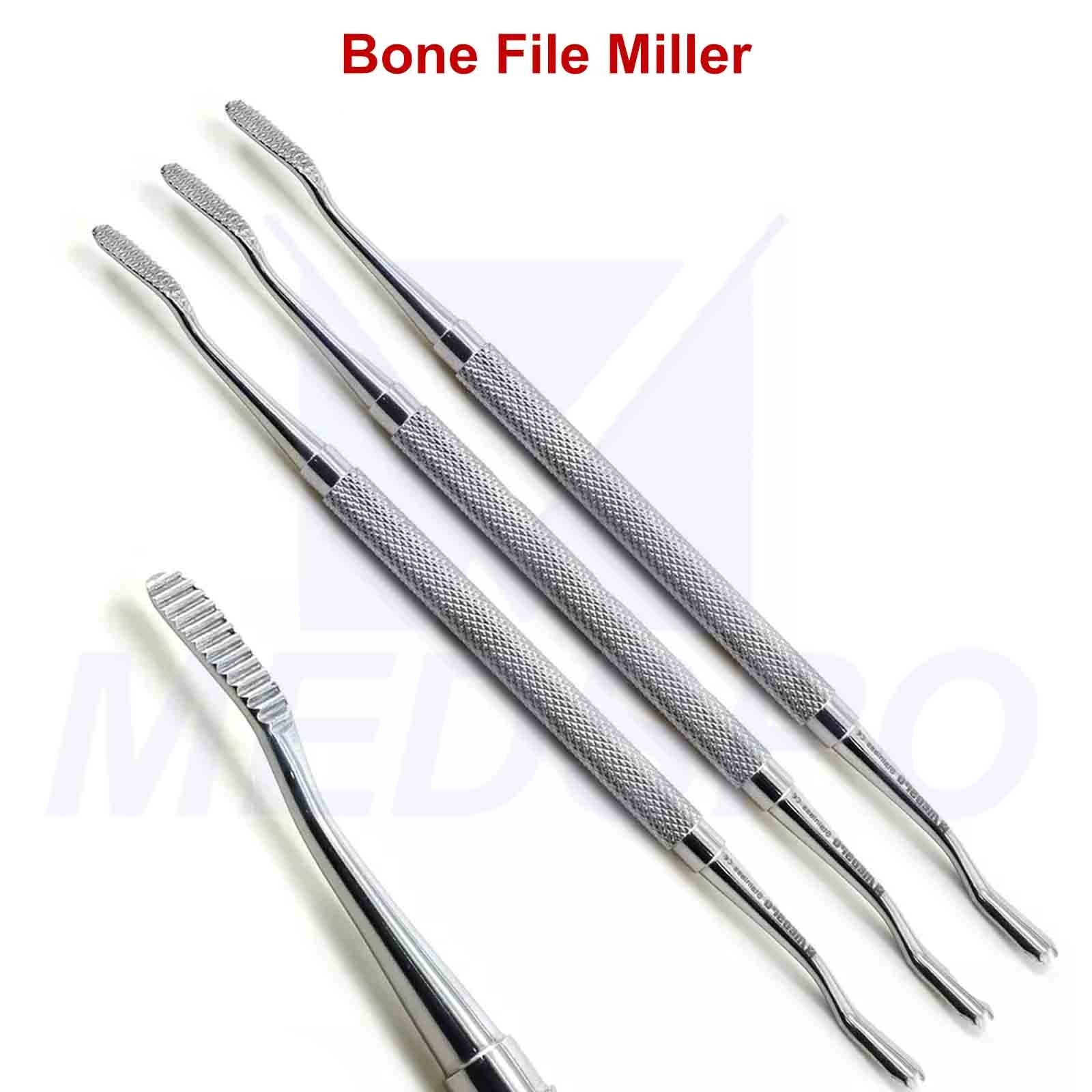 Surgical Implant Bone File Miller Carving Removing Soft Tissue Filer Orthopedic