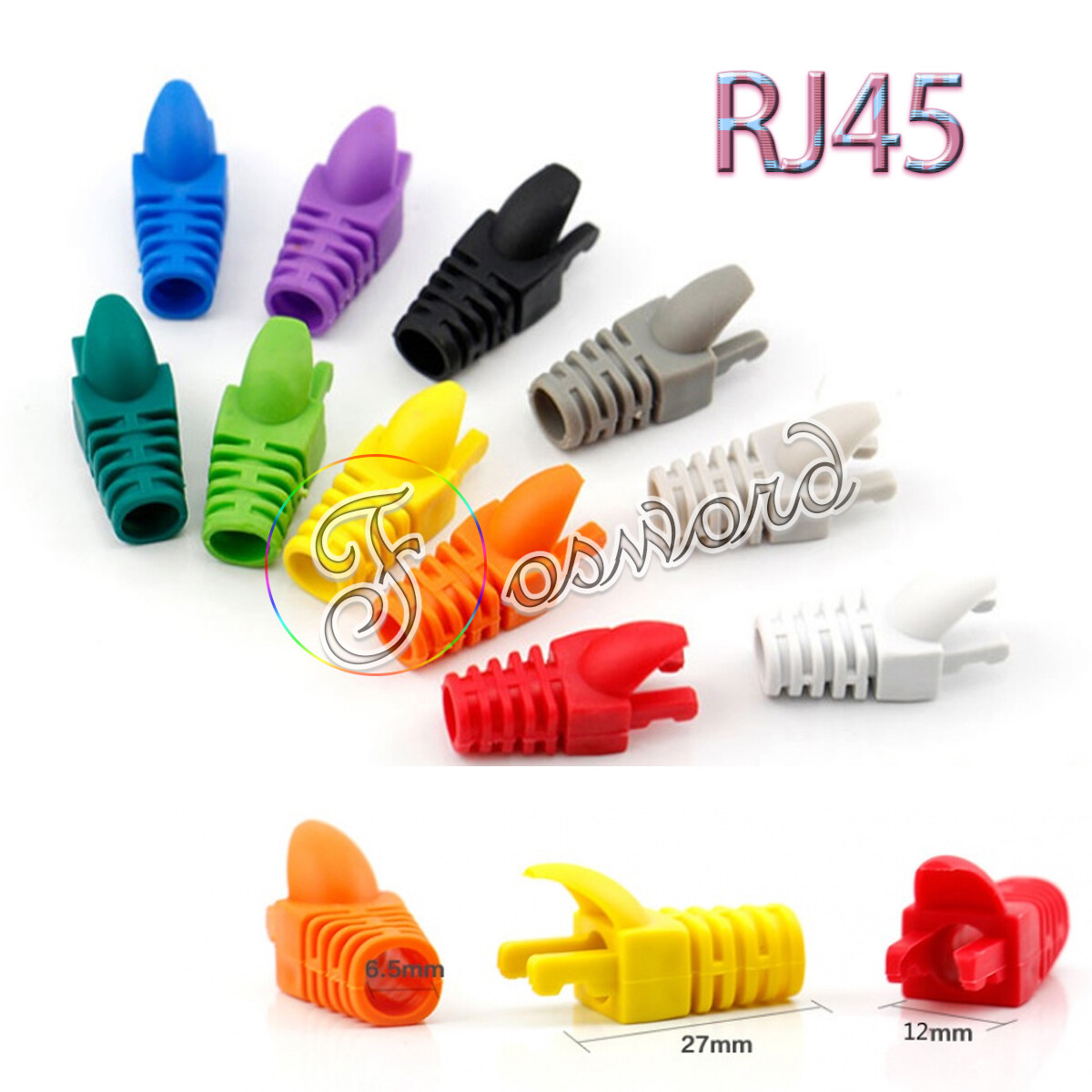 RJ45 Network Ethernet Patch Boot RJ45 Cover Boots for Cat5E/Cat6 Waterproof Lot