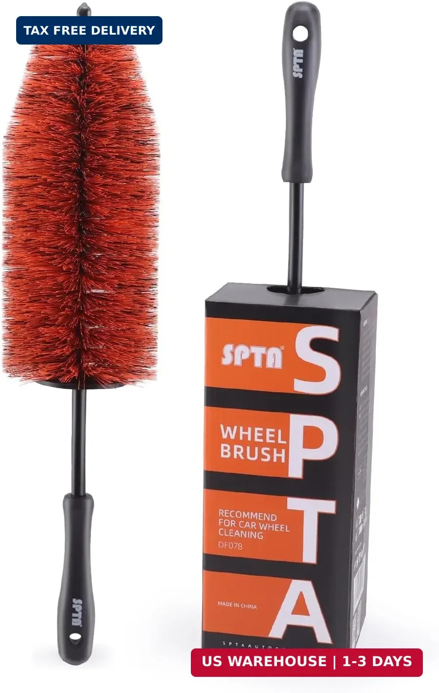 SPTA Car Wheel Cleaning Brush, Premium Detailing Wheel Brush for All Vehicle Typ