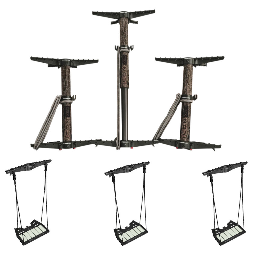 Hunt Arsenal Icon x20 Climbing Sticks 3 Pack with 3 Aiders Combo Pack - New