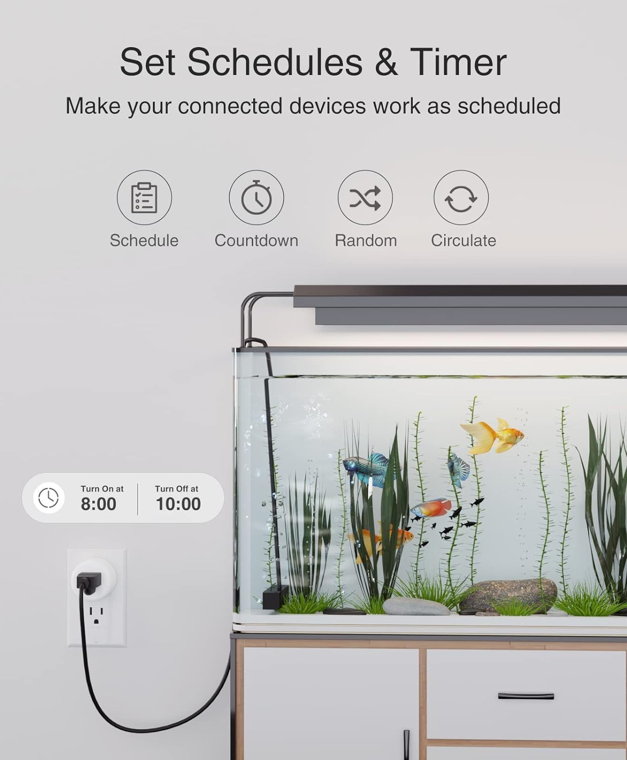 Mini enchufe inteligente compatible con Alexa y Google Home,