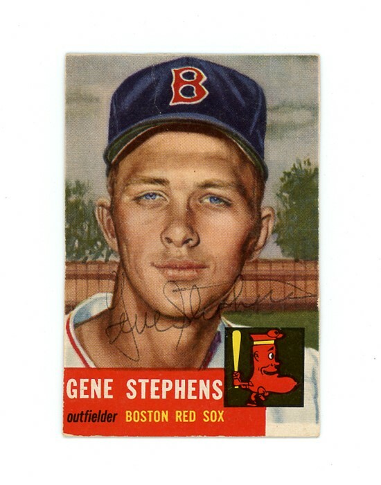 GENE STEPHENS signed 1953 TOPPS baseball card #248 RED SOX Rookie