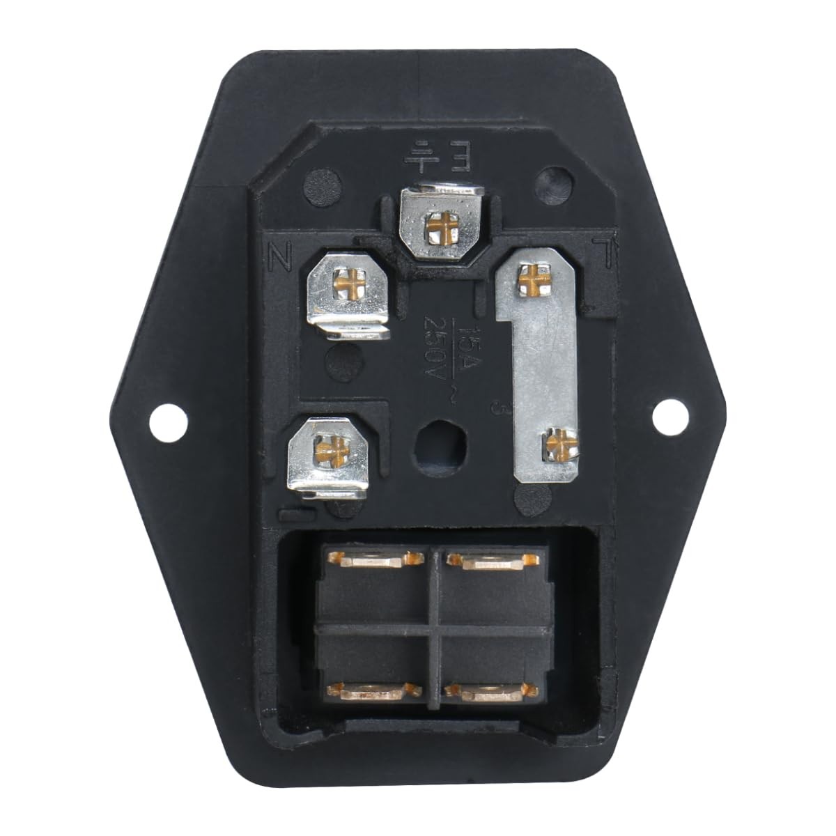 Baomain 2-Pack IEC320 C14 Inlet Module Rhombus, Red DPST Switch(4-Pin)