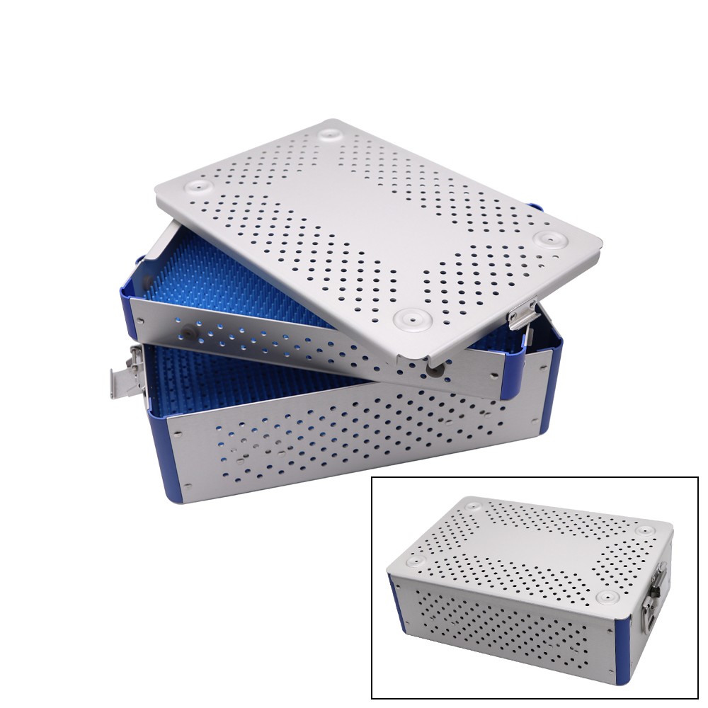 US double layer sterilization tray case box 300*200*90mm surgical instruments