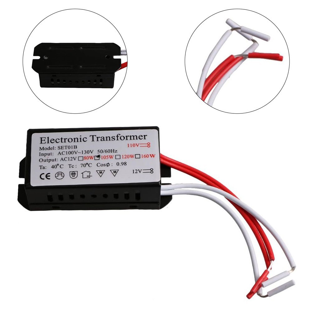 Halogen/Xenon Electronic Transformer Output 120V Input/12 for vac OutPut