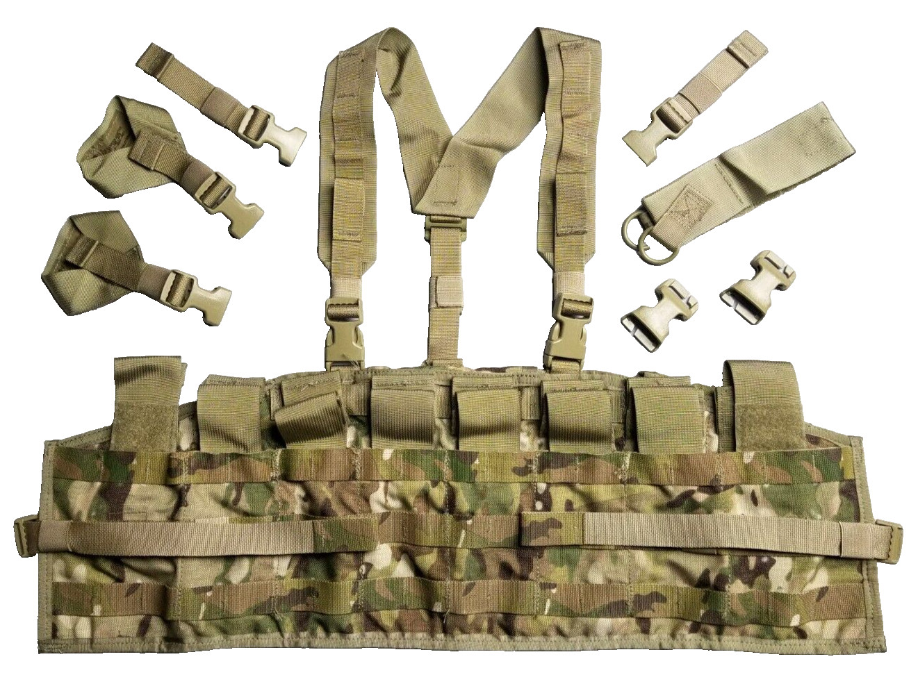Complete US Army OCP Multicam MOLLE II Tactical Assault Panel TAP Chest Rig Vest