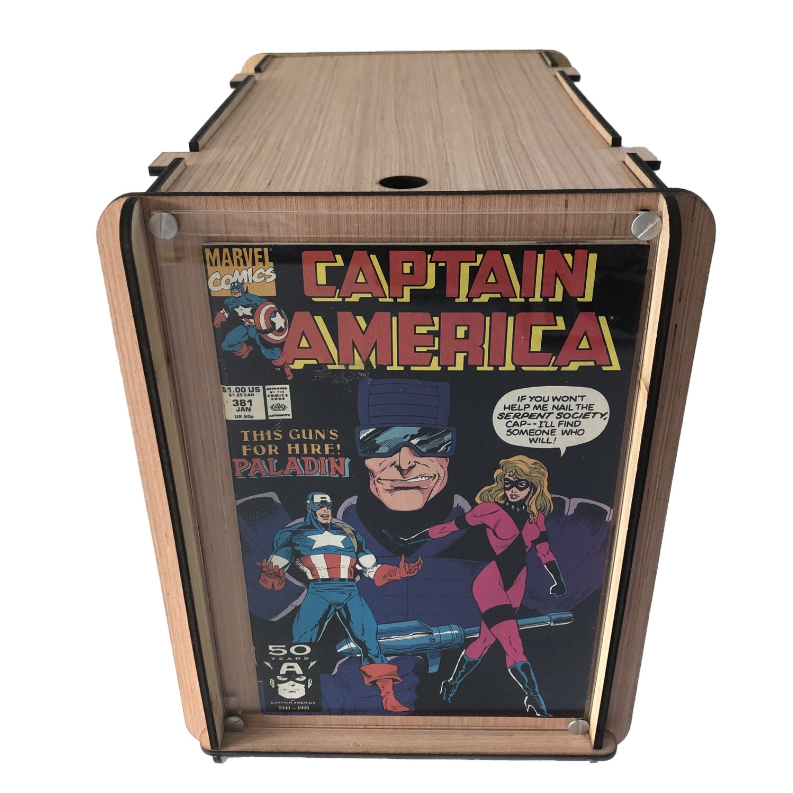 Eco-Friendly Comic Storage/Display Short Box Plus Vintage Captain America Comic