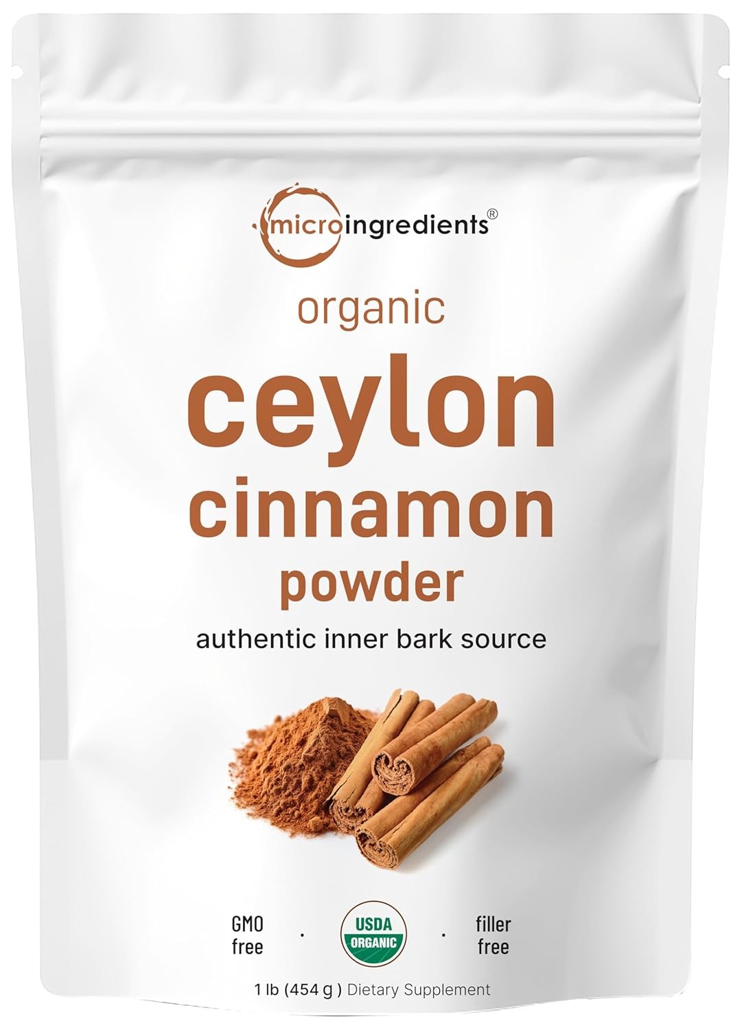 Organic Ceylon Cinnamon Powder, 1 lb | Premium Sri Lanka 1 Pound (Pack of 1)