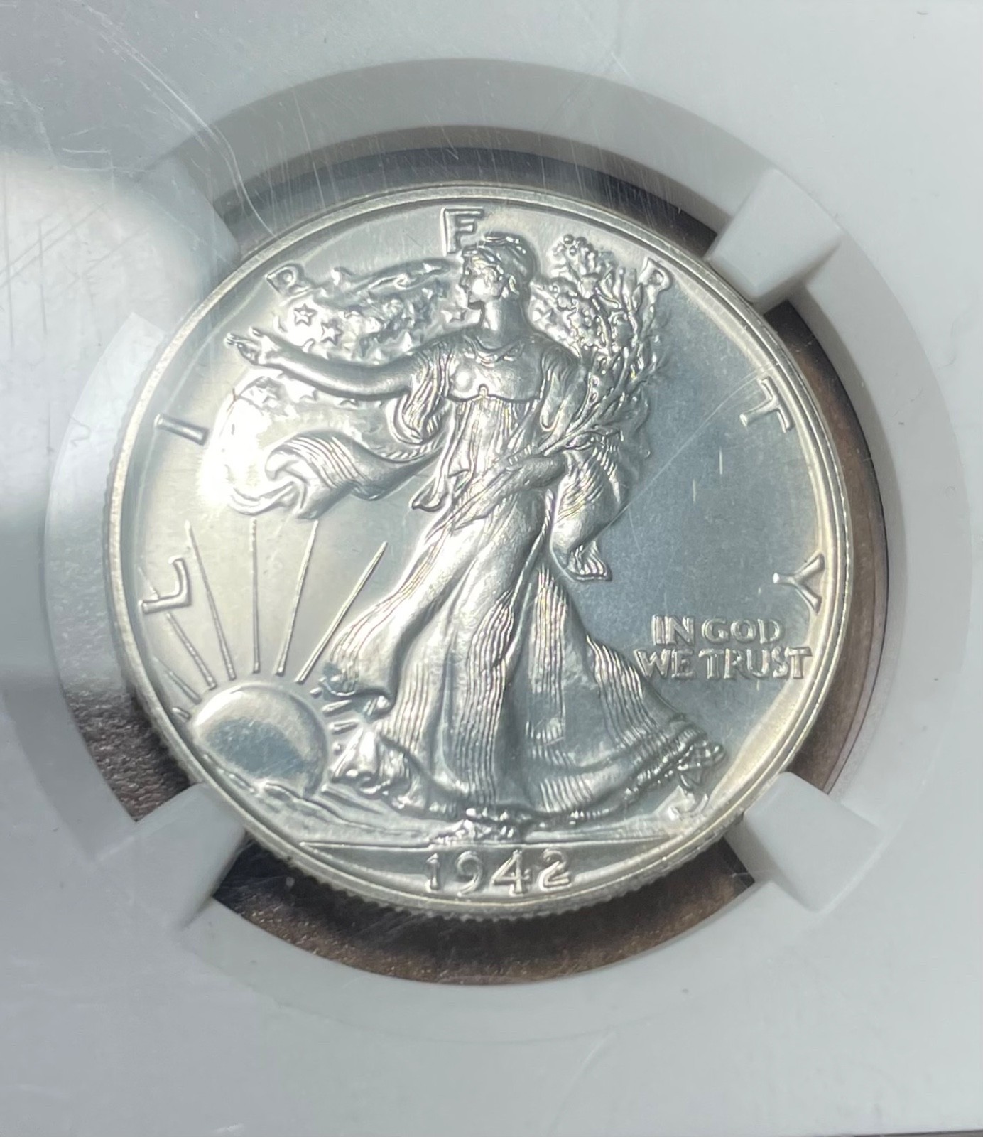 NGC Walking Half Dollar 1942 PF 65