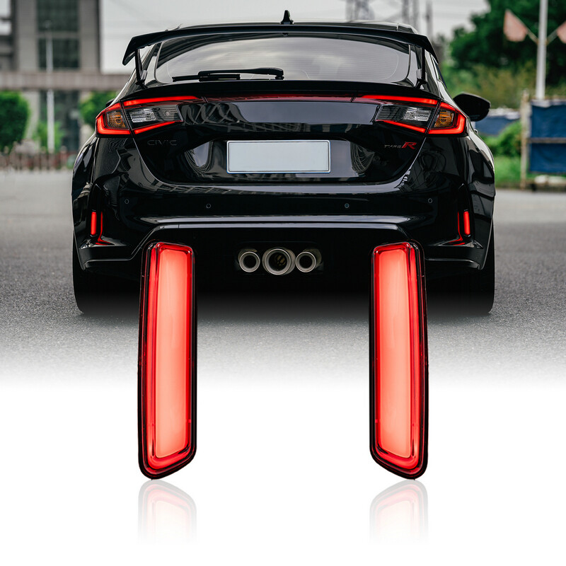 For Type-R FL5 Plastic Rear Bumper LED Tuning Trim Accessories
