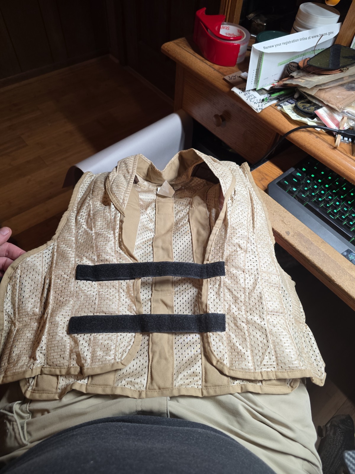 Cooling Vest ThermoTux Medium Tan Mesh Action Gear Military / Law Enforcement