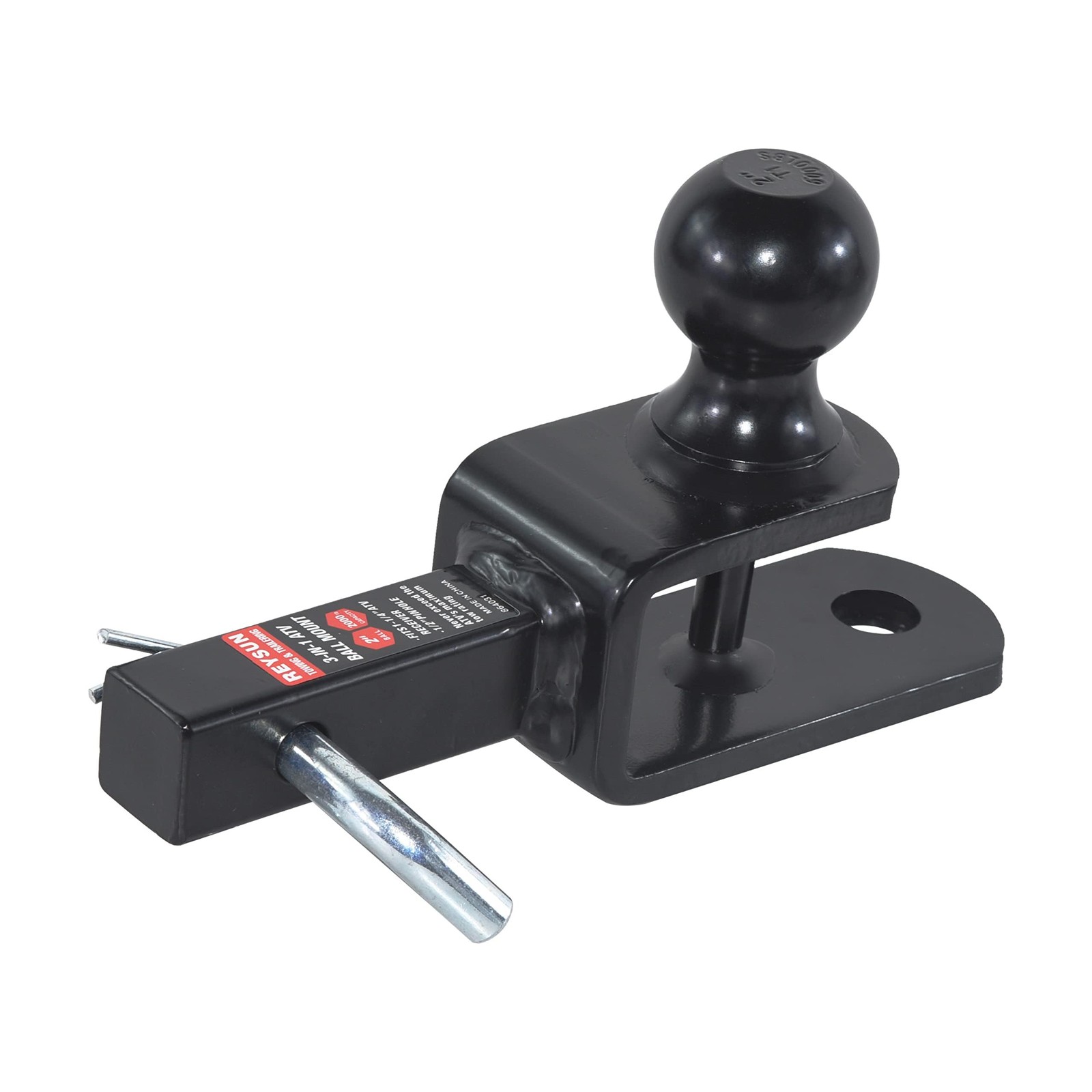 REYSUN 3 in 1 ATV/UTV Trailer Hitch Towing Ball Mount with 2 inch Trailer