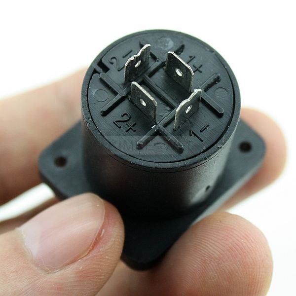 2 pcs Speaker 4 Pin Female Jack Compatible Audio Cable Panel Socket Connectors