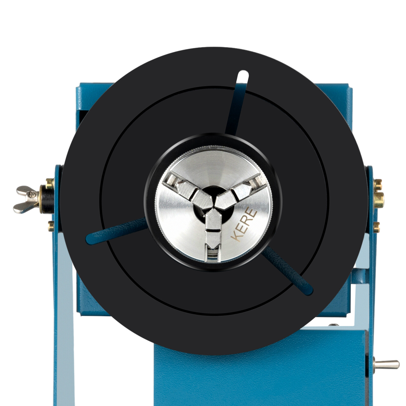 10KG Rotary Welding Positioner Turntable Timing 220mm Chuck Foot Switch 110V