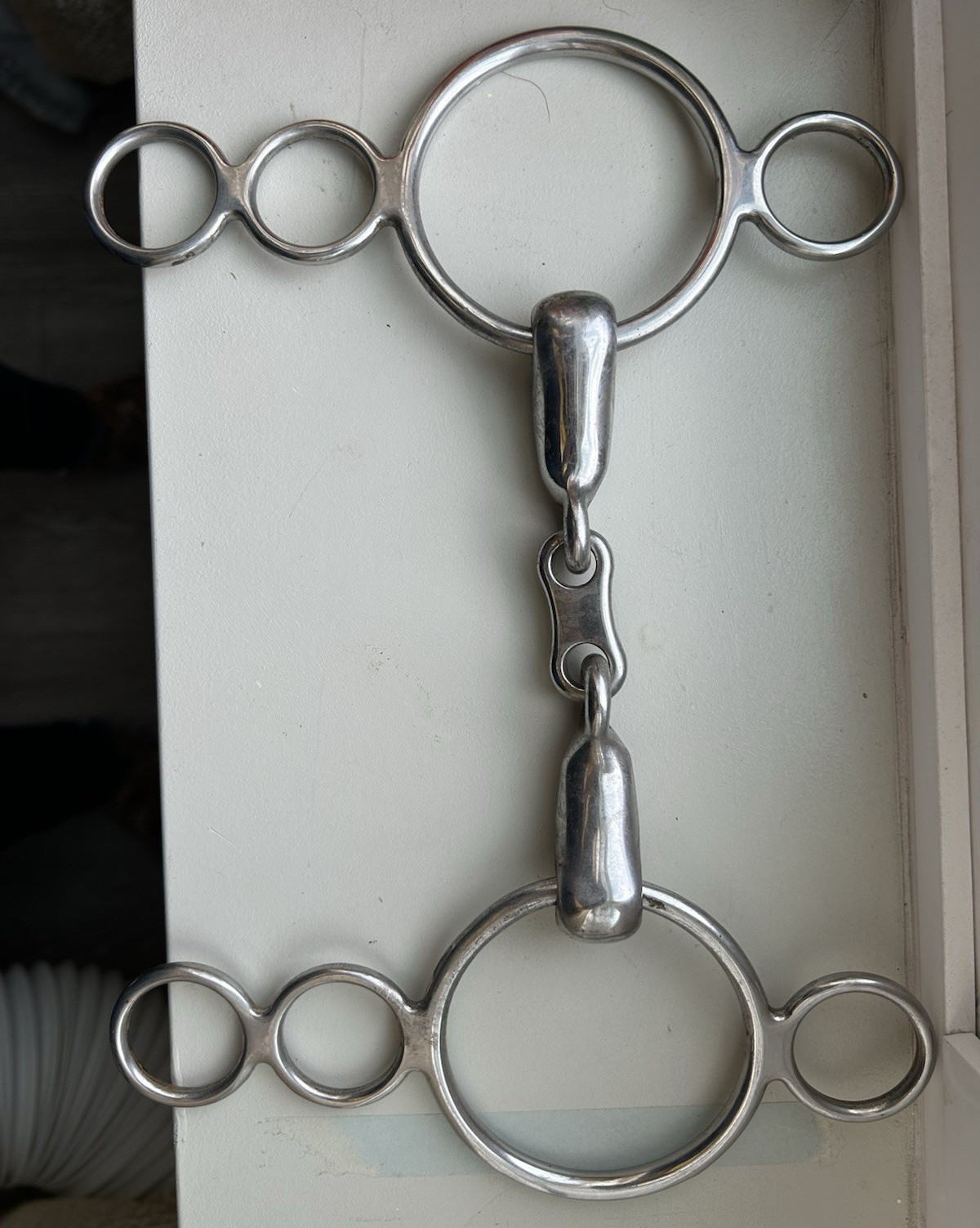 French Link 4-Ring Dutch Gag Bit Full Cheek