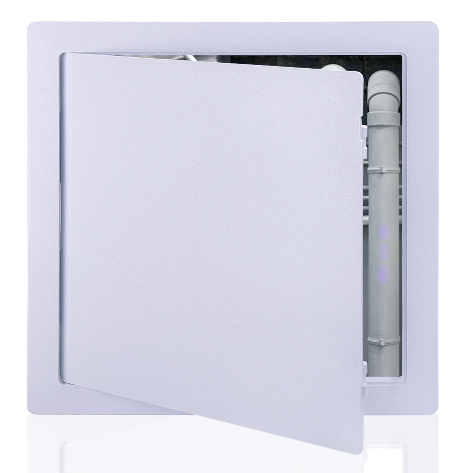 10x10 Inch White Plastic Reinforced Hinged Removable Wall Access Panel