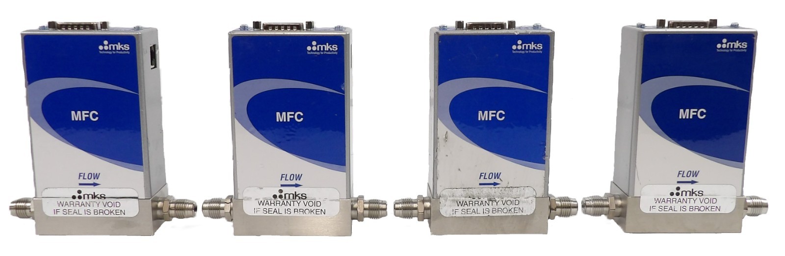 MKS Instruments GE50A Mass Flow Controller MFC GE50A-32226 Lot of 4 Surplus