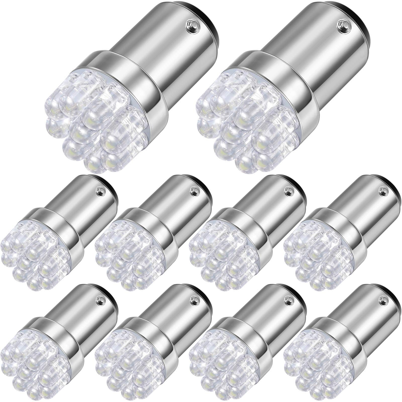 Mudder 10 Pieces 1004 Marine LED Replacement Bulb 10 Count (Pack of 1), White