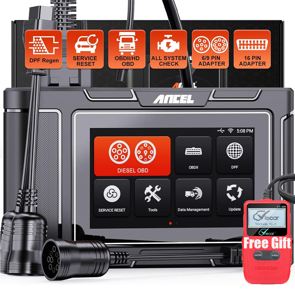 Ancel HD330 Heavy Duty Diesel HD Truck Scanner Diagnostic DPF Regen Oil Reset