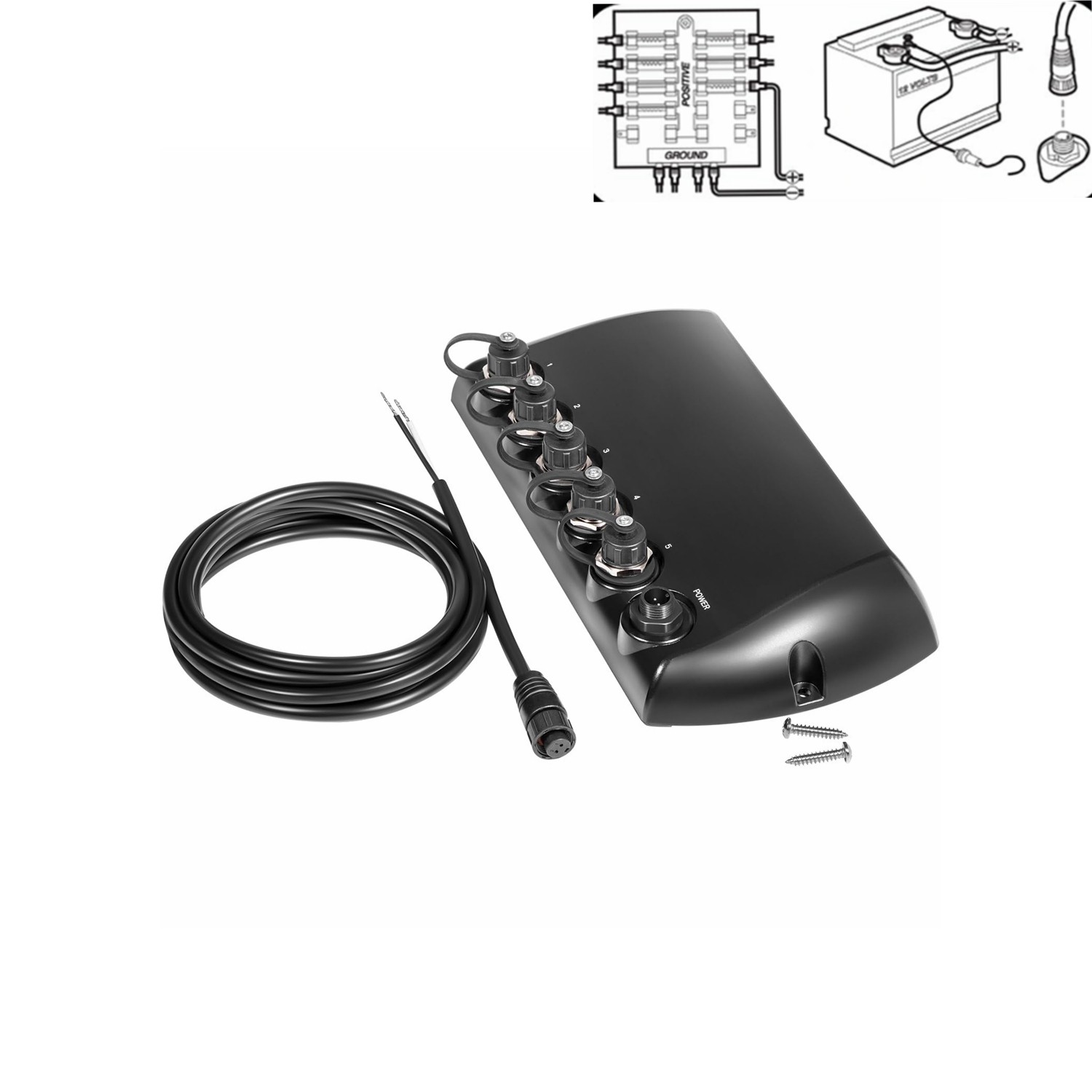 408450-1 5 Port Ethernet Switch Waterproof For HELIX 8, 9, 10, 12, 15 SOLIX,ONIX