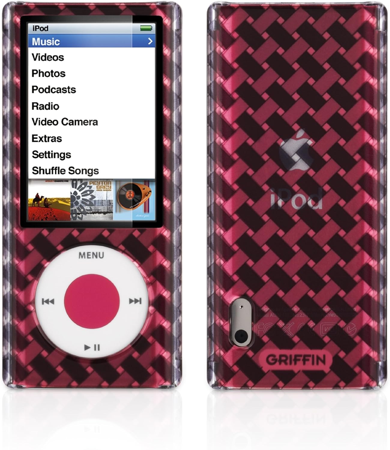 Griffin iClear Sketch Polycarbonate Case for iPod nano 5G in Hatch Black