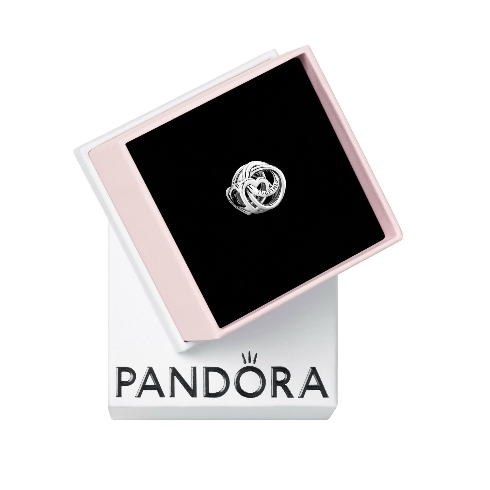 PANDORA Family Always Encircled Heart Charm - One Size (Pack of 1), Silver