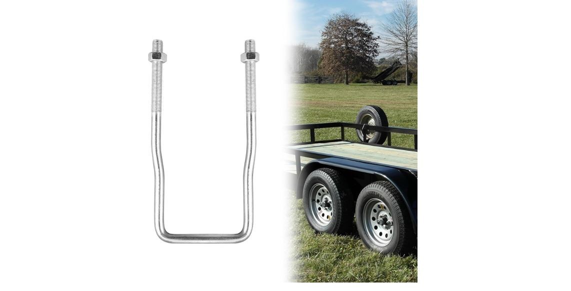Trailer Spare Tire Carrier Bracket,Side-Mount U-Bolt 4/5 Lug Wheels,Tires to 15″