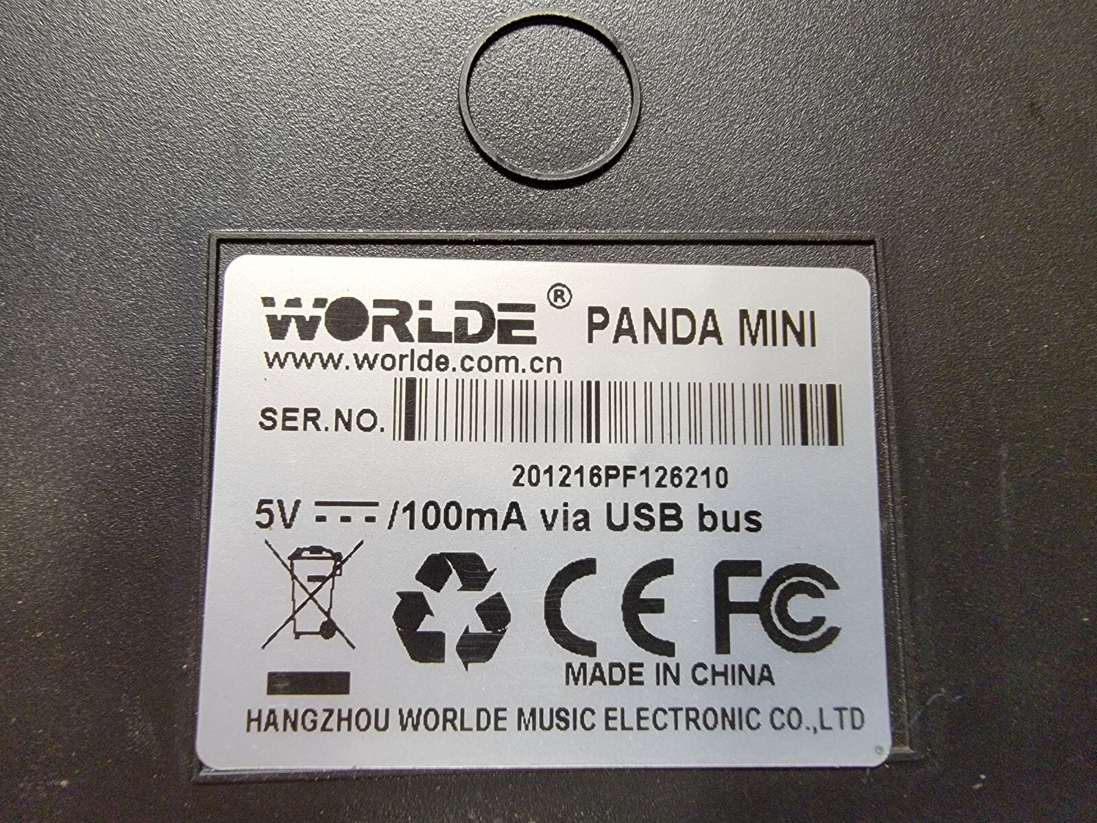 Worlde Panda Mini 25-Key USB Keyboard Drum Pad MIDI Electric Controller