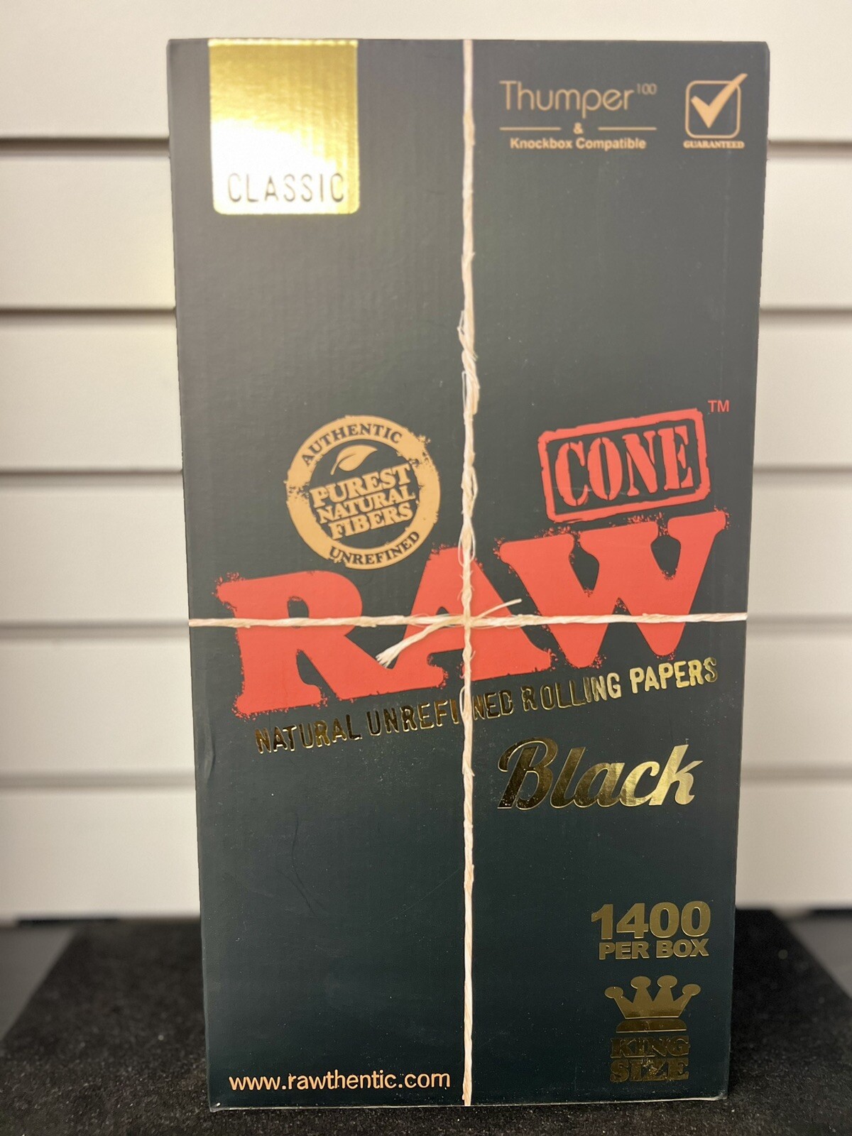 Raw Black Cone. King Size 1,400 Cones A Box