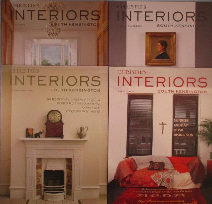 Lot of 4 Christie's Interiors South Kensington Catalogs Fine Furnishings 2009