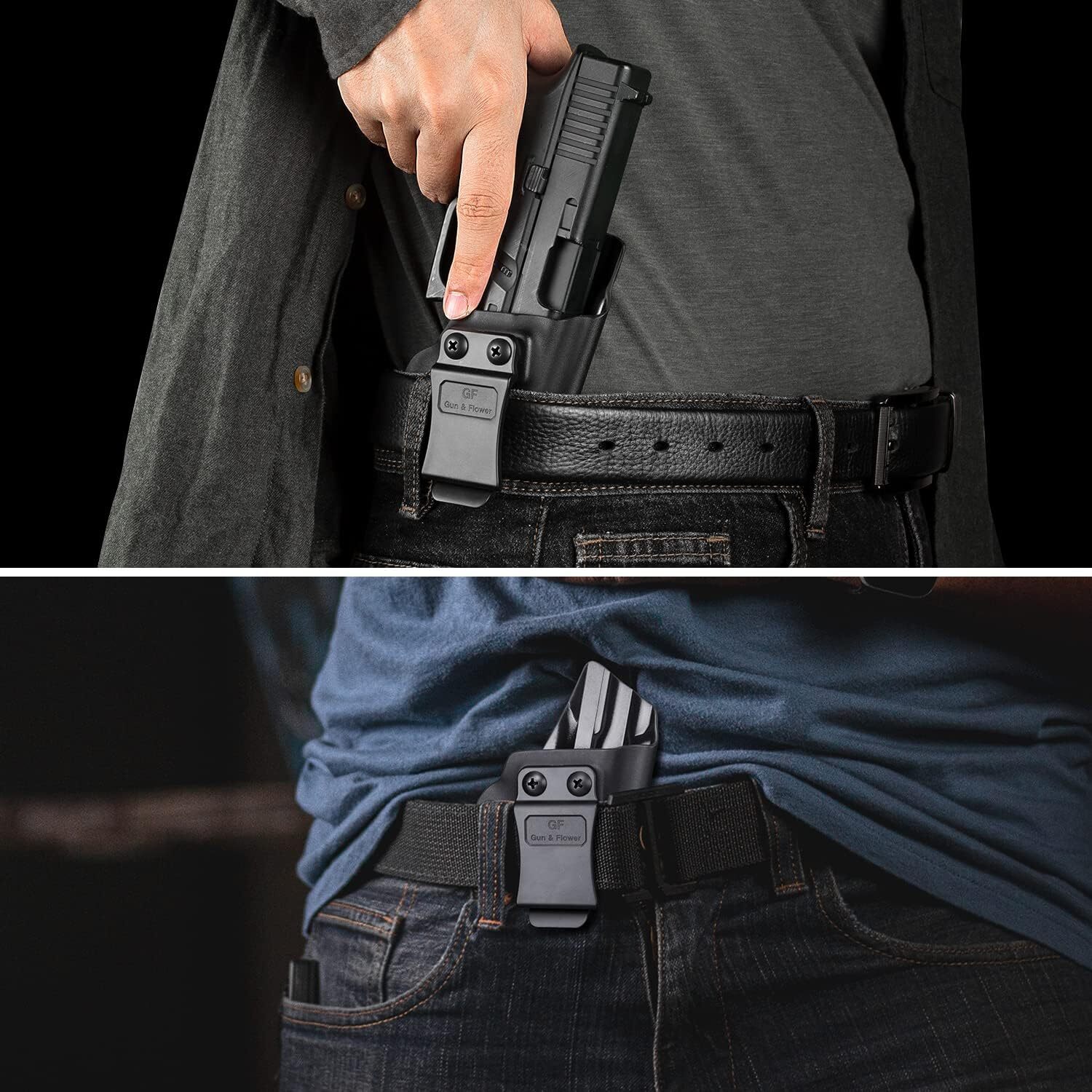 IWB Kydex Holster Custom Fit:SCCY 9mm CPX-1/CPX-2 Gen 1-2-Not Fit CPX1/CPX2 Gen3