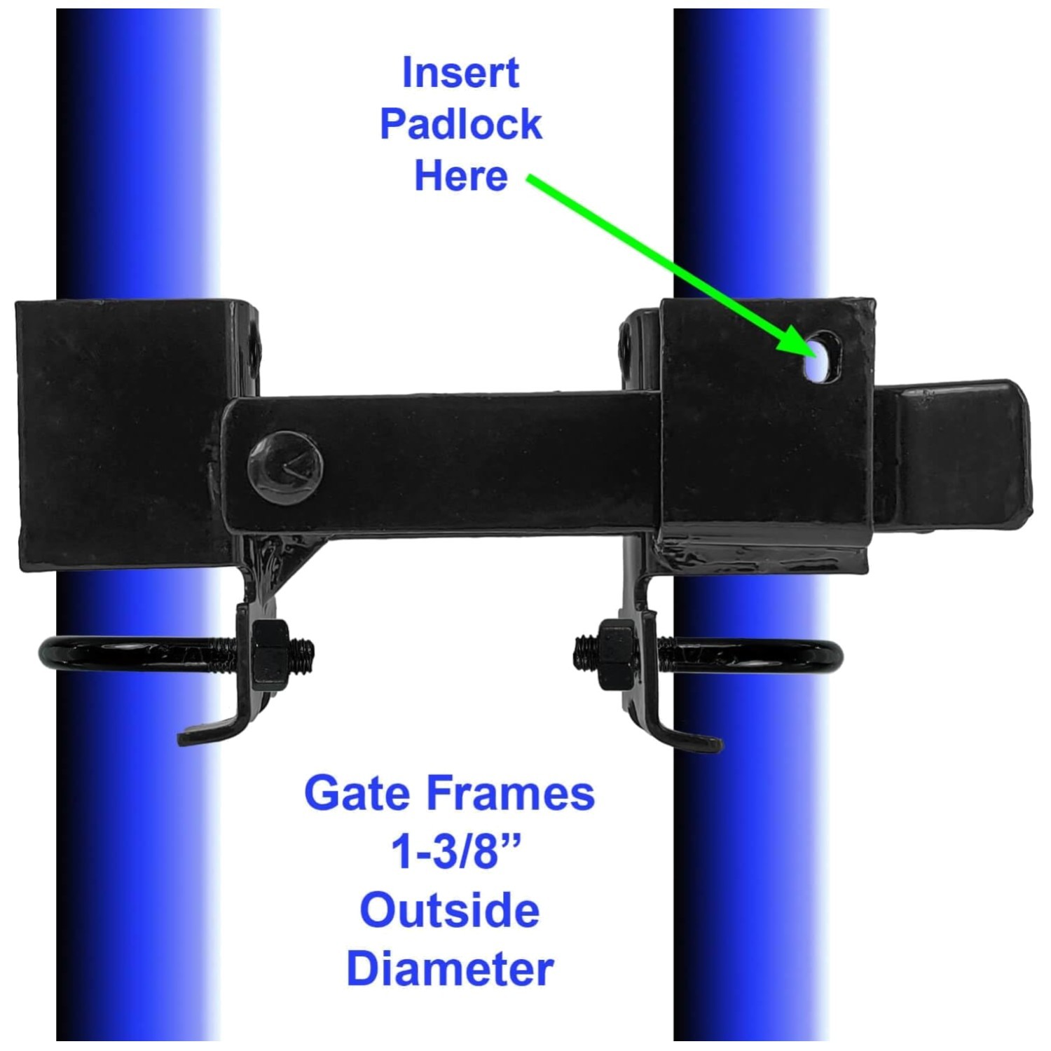 Black Chain Link Arm Gate Latch