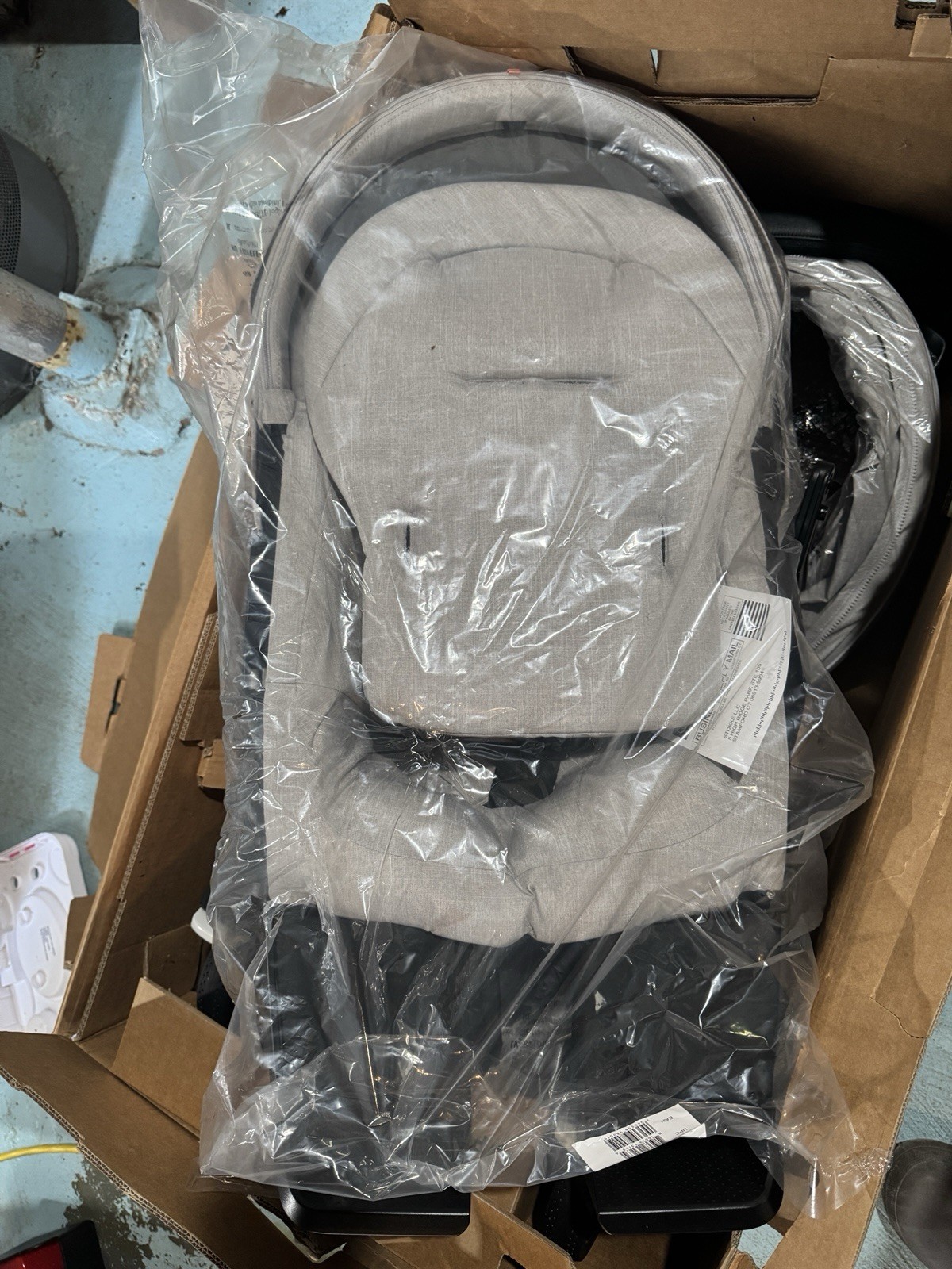 Stokke Xplory Stroller Black Chassis Ans Grey Melange Textiles